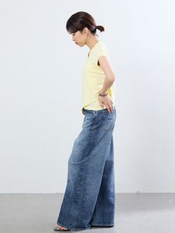 追加予約》YANUK/ヤヌーク 別注 MARY Baggy straight デニムパンツの