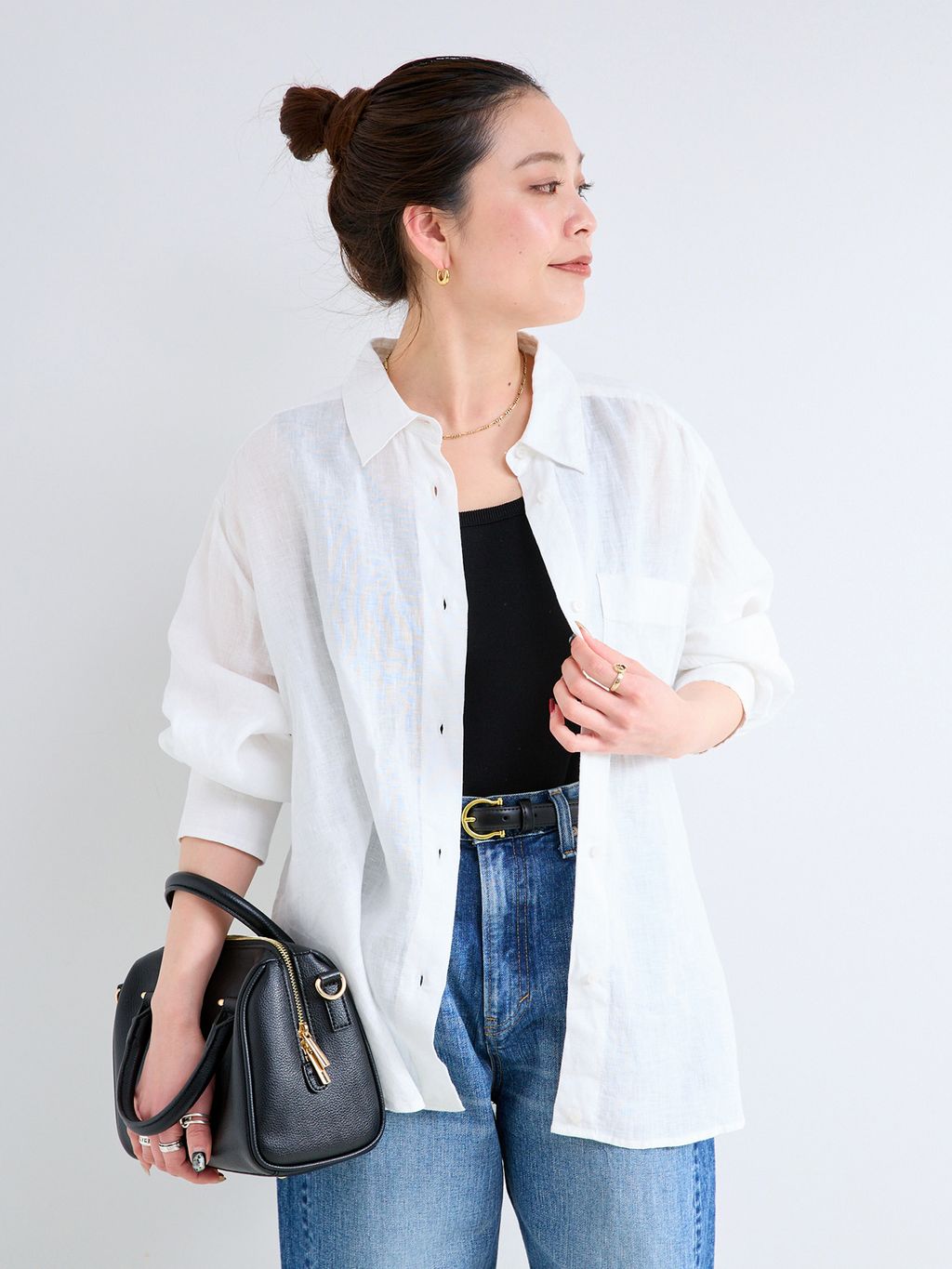 予約》《S/Mサイズ展開》手洗い可 / 2WAYフレンチリネンシャツの