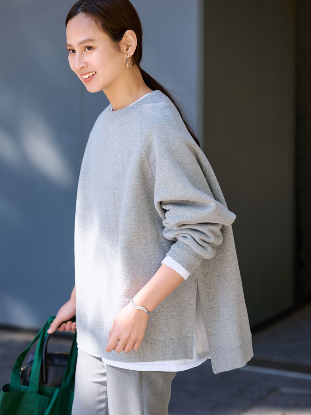 ≪WEB限定 / 追加≫ラグランポンチョスエット 2のコーディネート