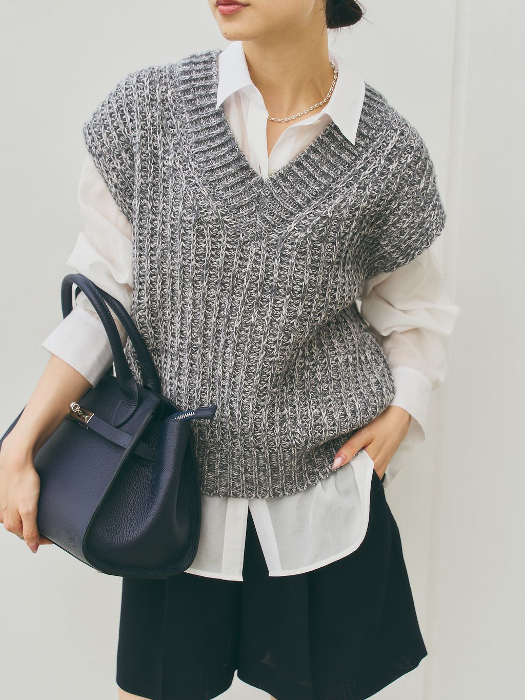 予約・虎ノ門限定》【SELLICHI】3G片畦ベストのコーディネートスナップ