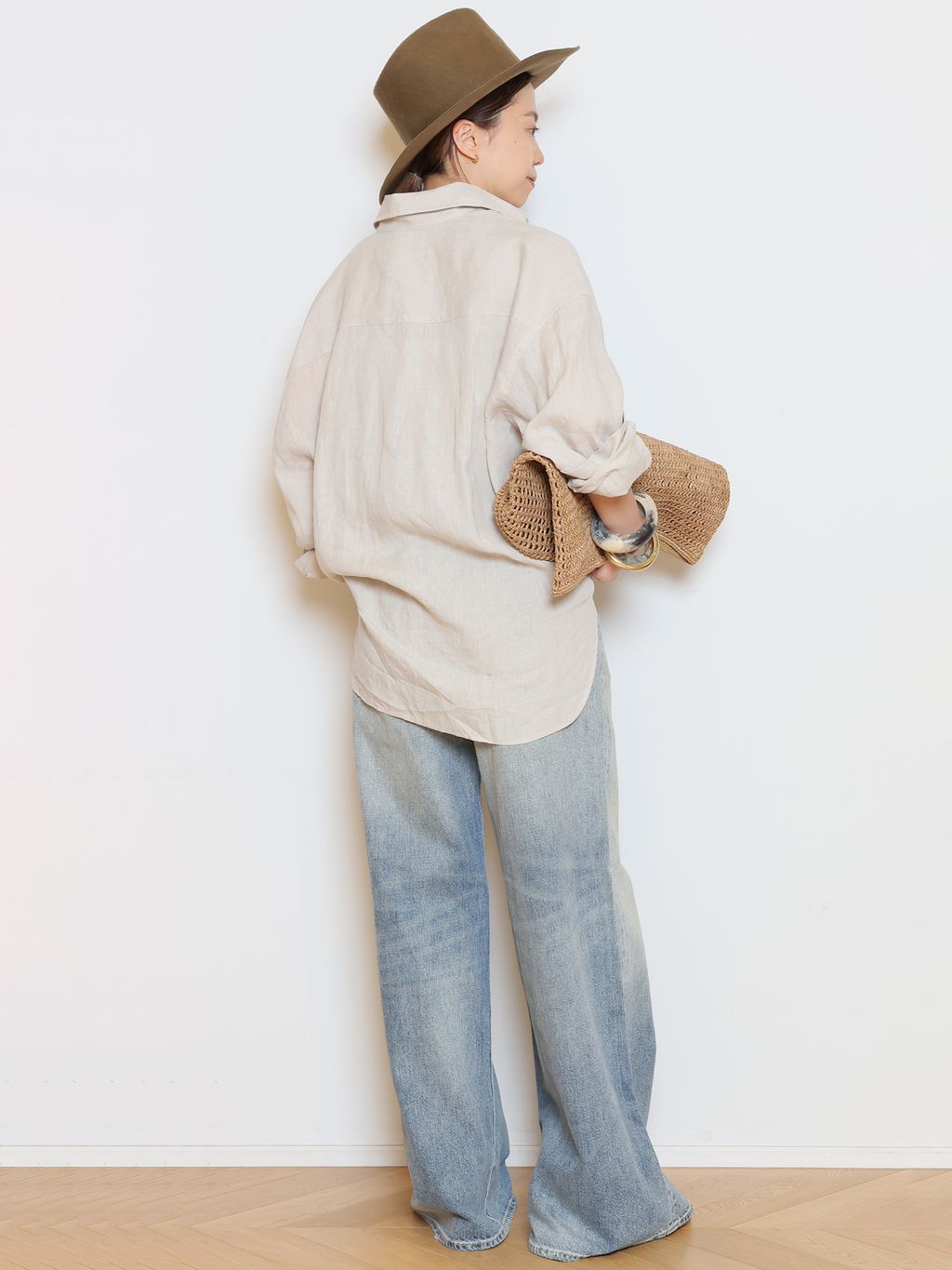 Linen シャツのコーディネートスナップ（HASE）｜MUSE de Deuxieme