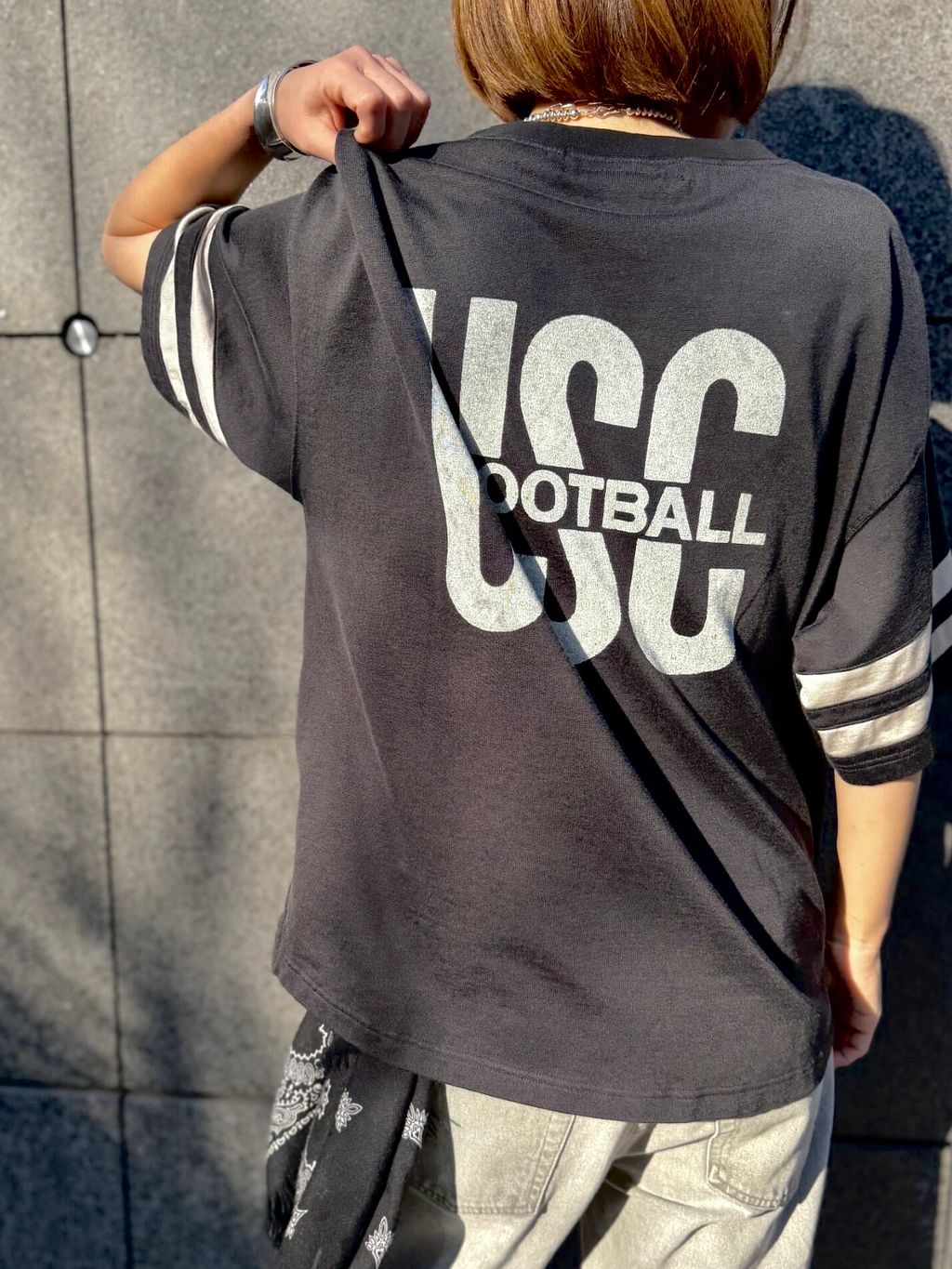 REMI RELIEF/レミ レリーフ】 USC PRINT FOOTBALL Tのコーディネート