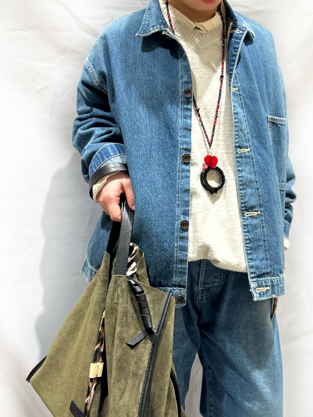予約》【chimala】for luxe DENIM SHIRT JACKET（045）の