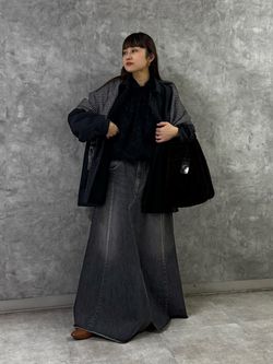 予約》ローンレース ハイネックパフブラウスのコーディネートスナップ