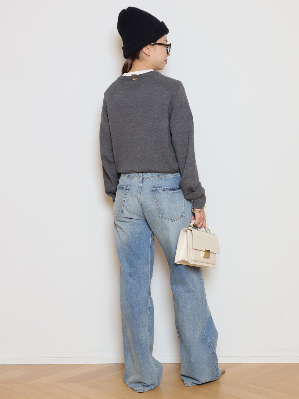 WISH クルーネックプルオーバーのコーディネートスナップ（HASE