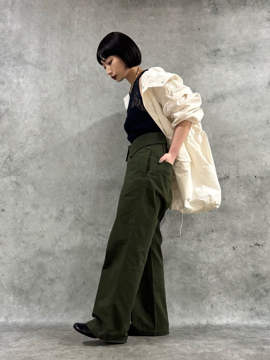 Spick ＆ span Higuchi*S2WAYハイウエストパンツ Higuchi*S2WAYハイウエストパンツのコーディネートスナップ（Sakuma