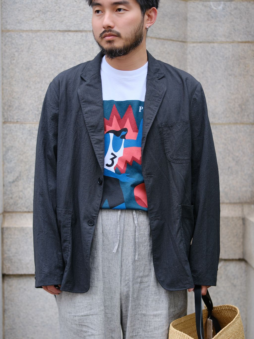 TRISECT2 / TW トロピカル ジャケットのコーディネートスナップ（林