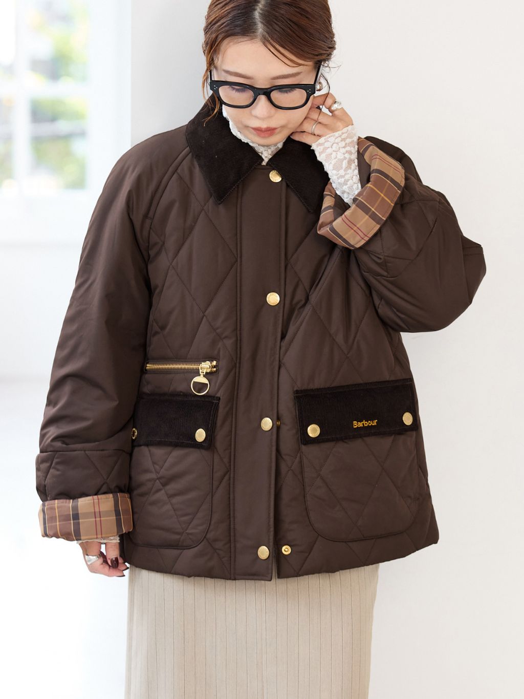 予約》Barbour/バブアー 別注 MARTHA QUILTED JK ブルゾンの 