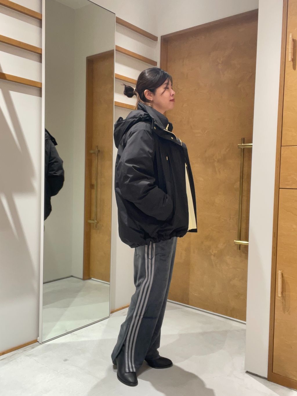 2WAY撥水ダウンハーフコートのコーディネートスナップ（Mase）｜Spick