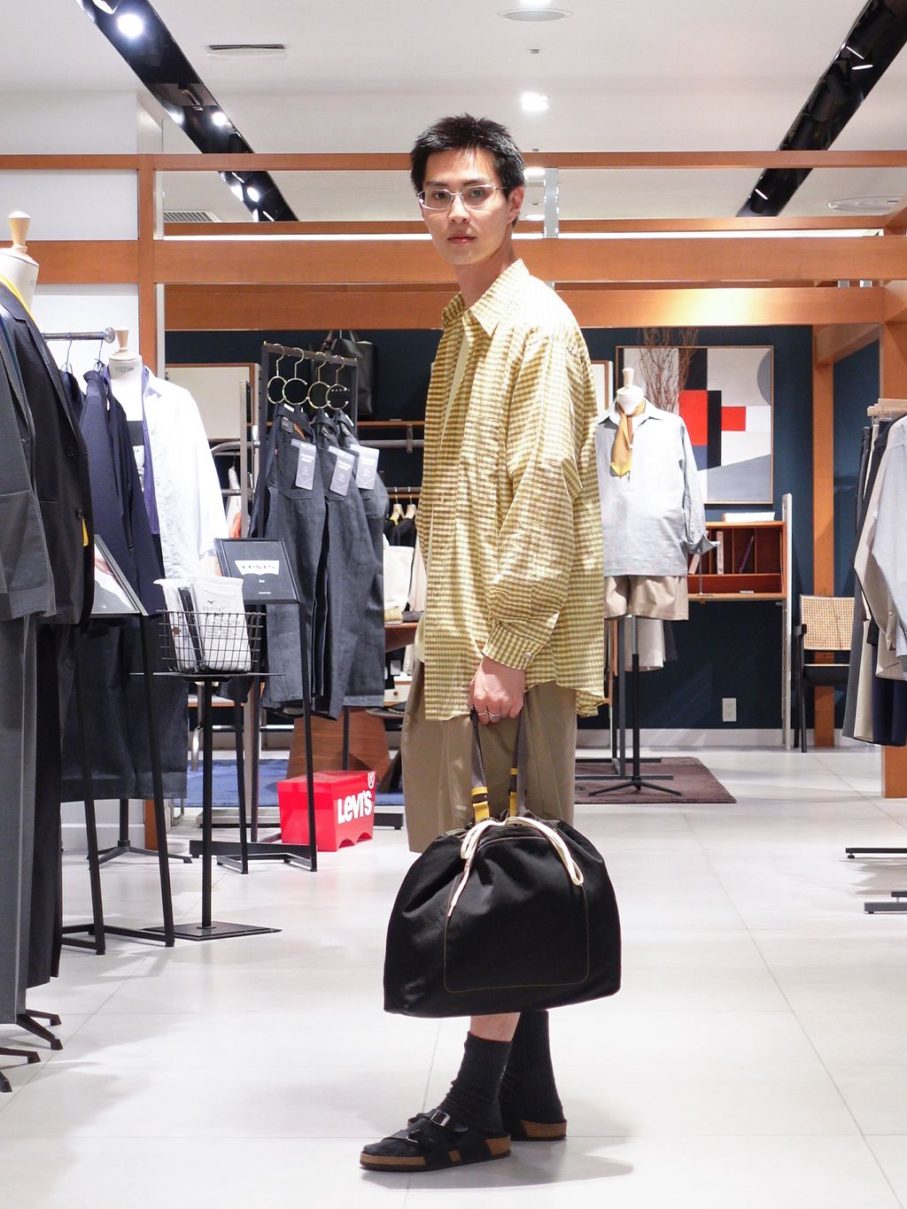 AURALEE (オーラリー) AIRLY LIGHT COTTON CHECK BIG シャツの