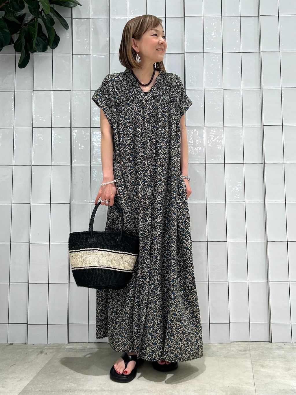 S/Mサイズ展開》手洗い可 / ボイルタックワンピースのコーディネート