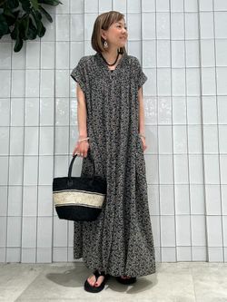 S/Mサイズ展開》手洗い可 / ボイルタックワンピースのコーディネート