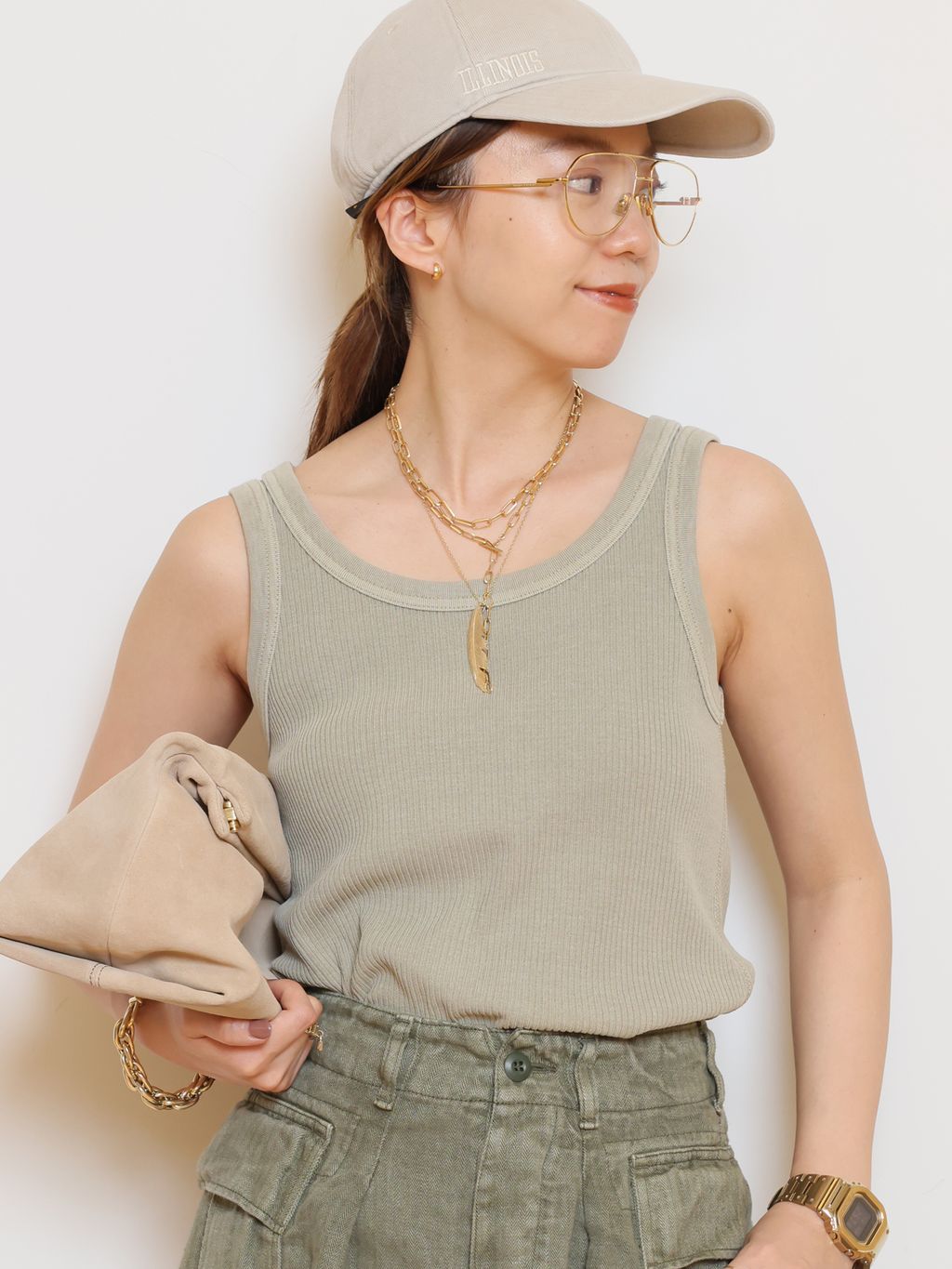 JOHNBULL/ジョンブル】ピグメントハリヌキTANKTOPのコーディネート