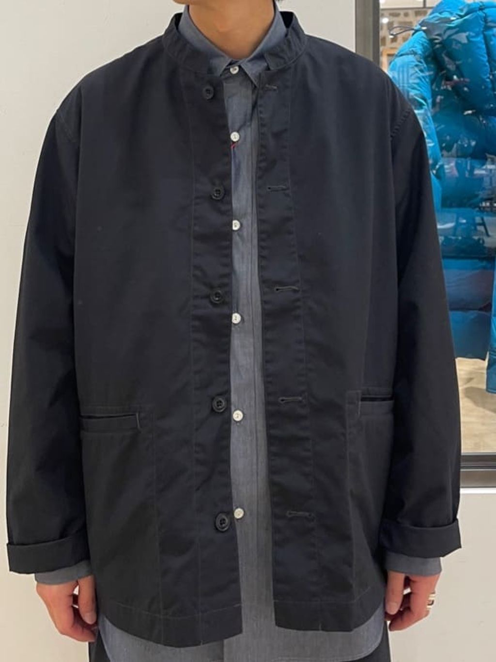 NANAMICA / ナナミカ 417別注 バンドカラーシャツジャケットの