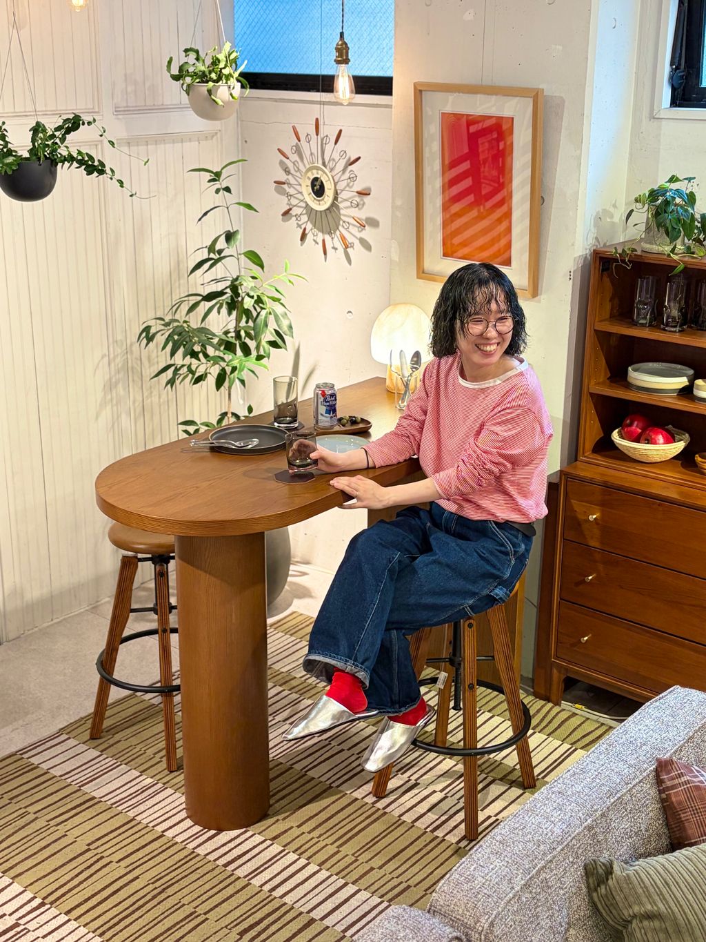 大型商品》PORTO COUNTER TABLE brown ポルト カウンターテーブルの