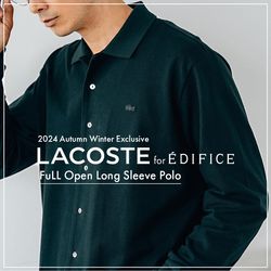 LACOSTE/ラコステ別注】24AW新作フルオープン長袖ポロシャツ販売