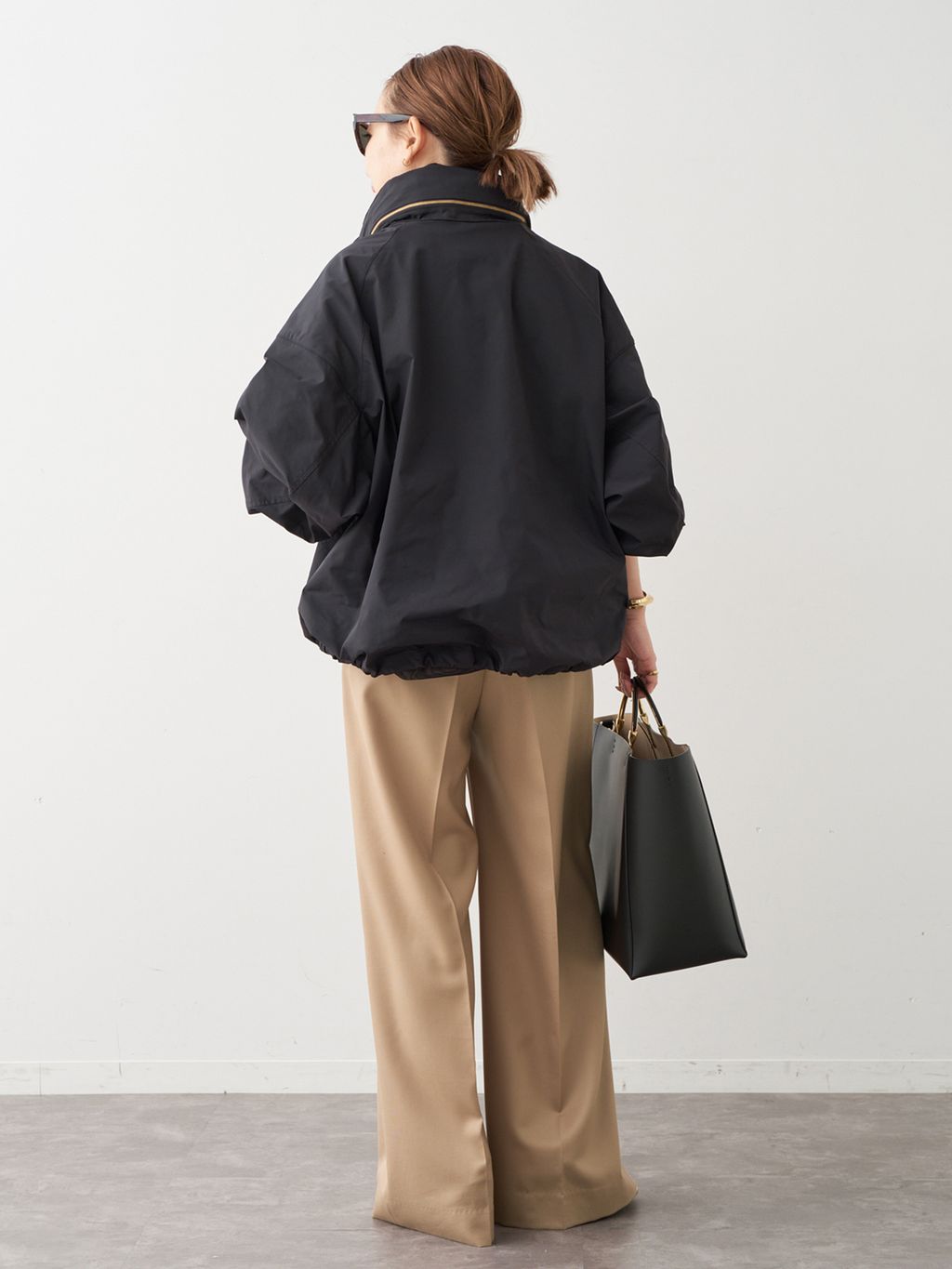 WASHED STAND ジップ ブルゾンのコーディネートスナップ（MIO