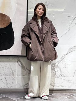 追加》ARTIROSA 撥水テイラーコクーンダウンのコーディネートスナップ