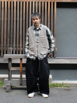 ANCELLM / アンセルム C/R DUCK UTILITY VESTのコーディネートスナップ