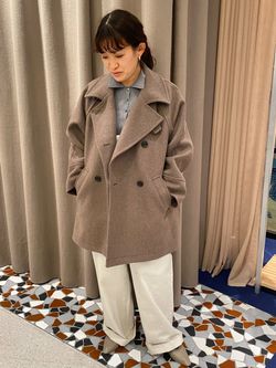 ダブルブレストハーフコートのコーディネートスナップ（kon）｜IENA