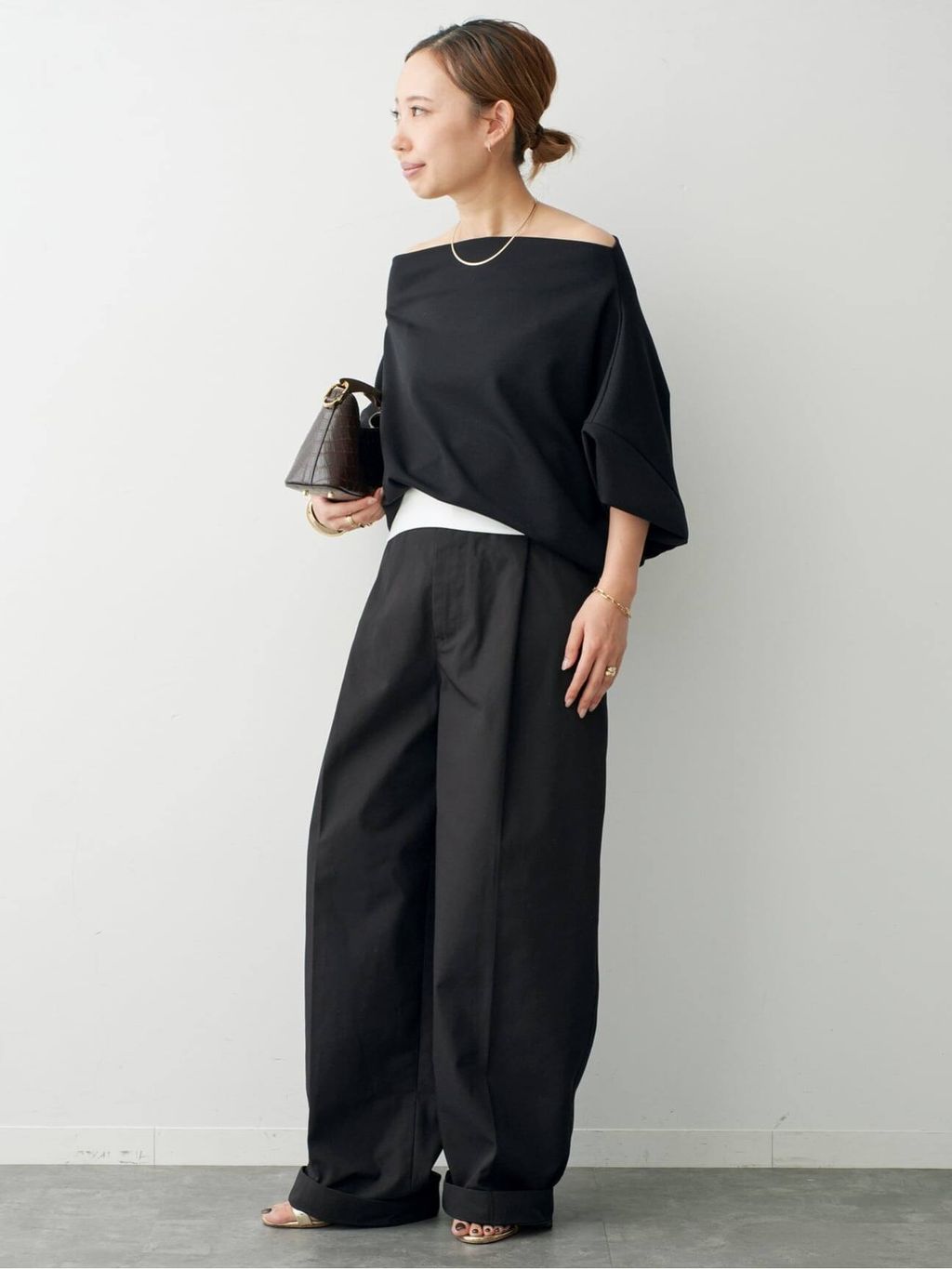 追加 PRIMEWOOL PONTE プルオーバーのコーディネートスナップ（MIO