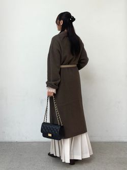 エアリーロングガウンカーディガンのコーディネートスナップ（miyu