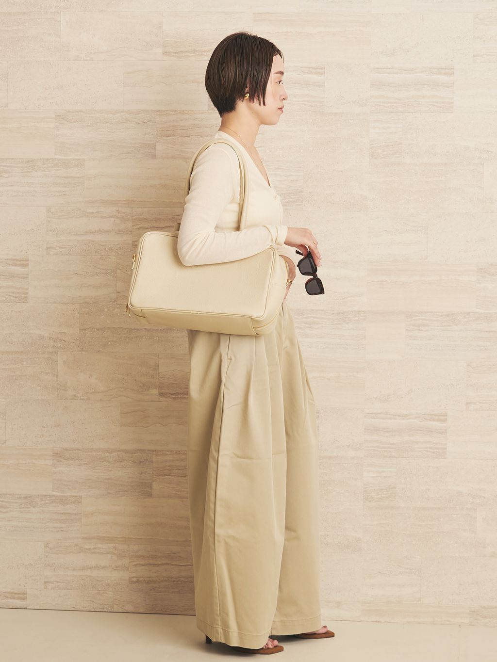 Sheer Rib カーディガンのコーディネートスナップ（KIKU）｜Plage