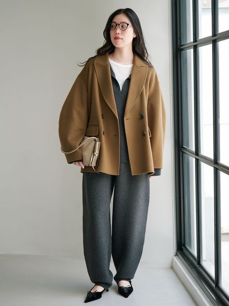 Pe/ポプリンシングルトレンチコートのコーディネートスナップ（sasaki