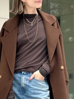 LOU ANDREA/ルーアンドレア】 RIB WOOL COATのコーディネートスナップ