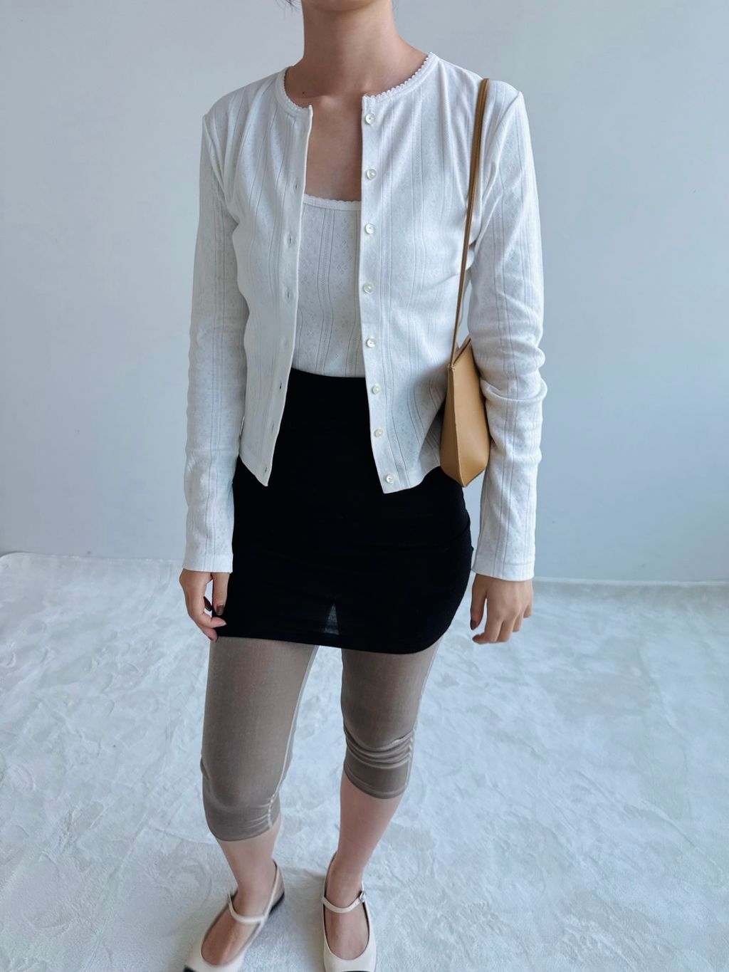 petite LULU eyelet cardiganのコーディネートスナップ（rio）｜EDIT