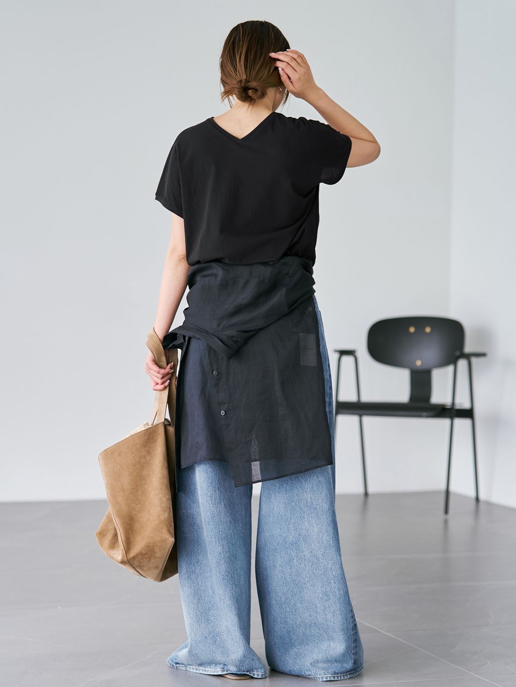 美品PLAGE 追加》REMAKE WIDE DENIM パンツのコーディネートスナップ（yuzuki