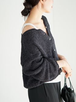 追加予約》Fringe yarn カーディガン 2のコーディネートスナップ（risa