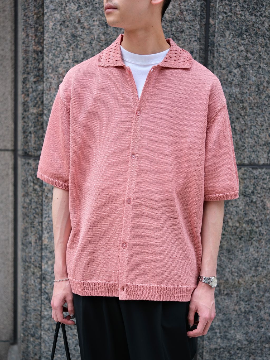 EDIFICE by PIPPIOLINO》GIMA クロシェ シャツのコーディネート