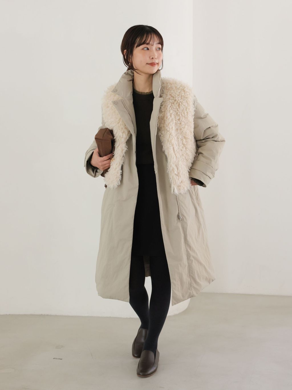 K2様 スローブイエナ　コラボロングコート 2枚セット/マルチWAY》s.oyamadaコラボダウンコートのコーディネート