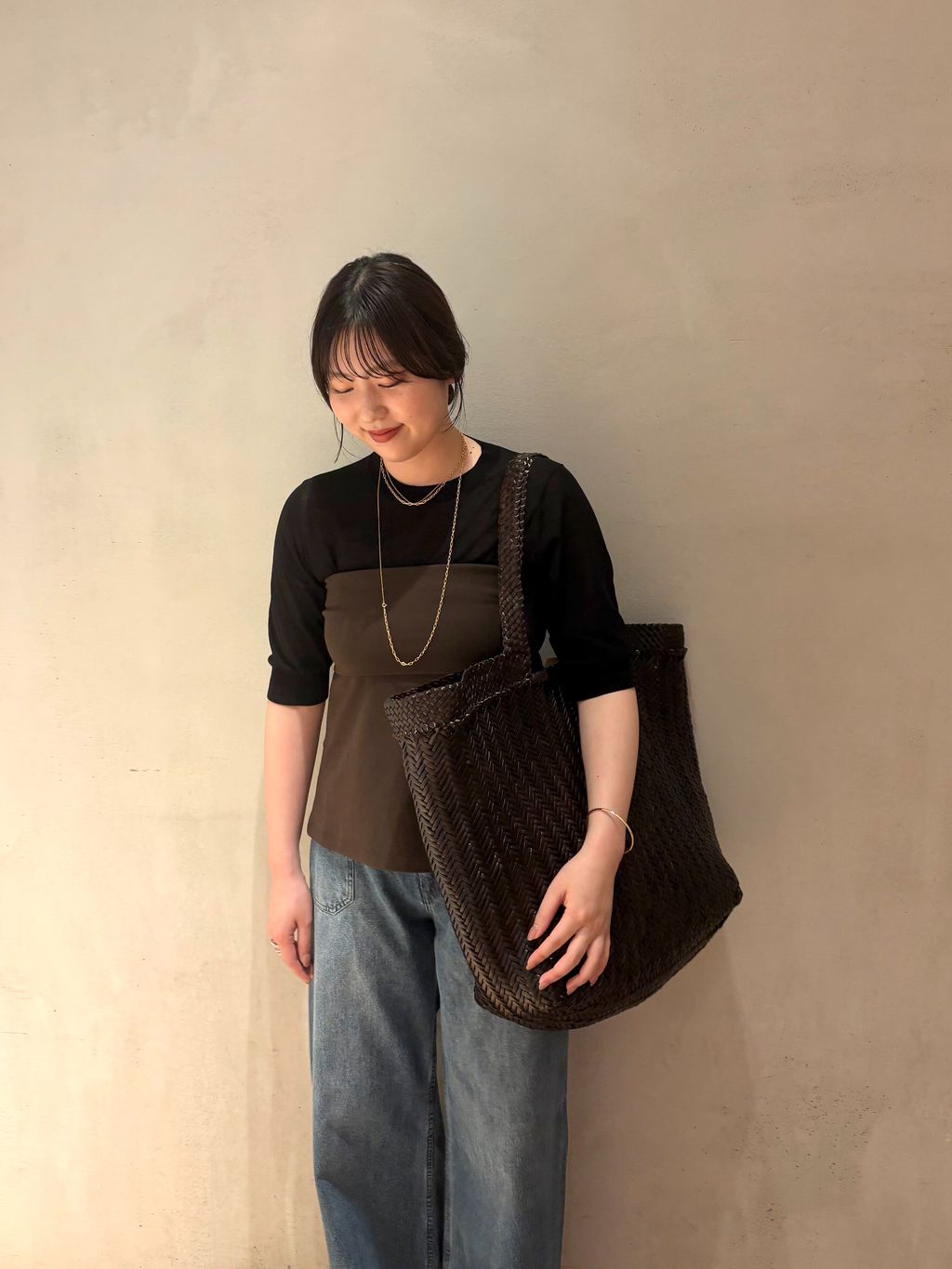 R'IAM コンパクトニットTeeのコーディネートスナップ（chika）｜Plage