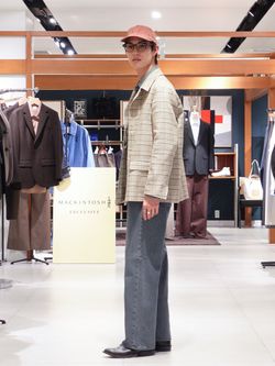 AURALEE (オーラリー) SILK LINEN NEP CHECK JACKETのコーディネート