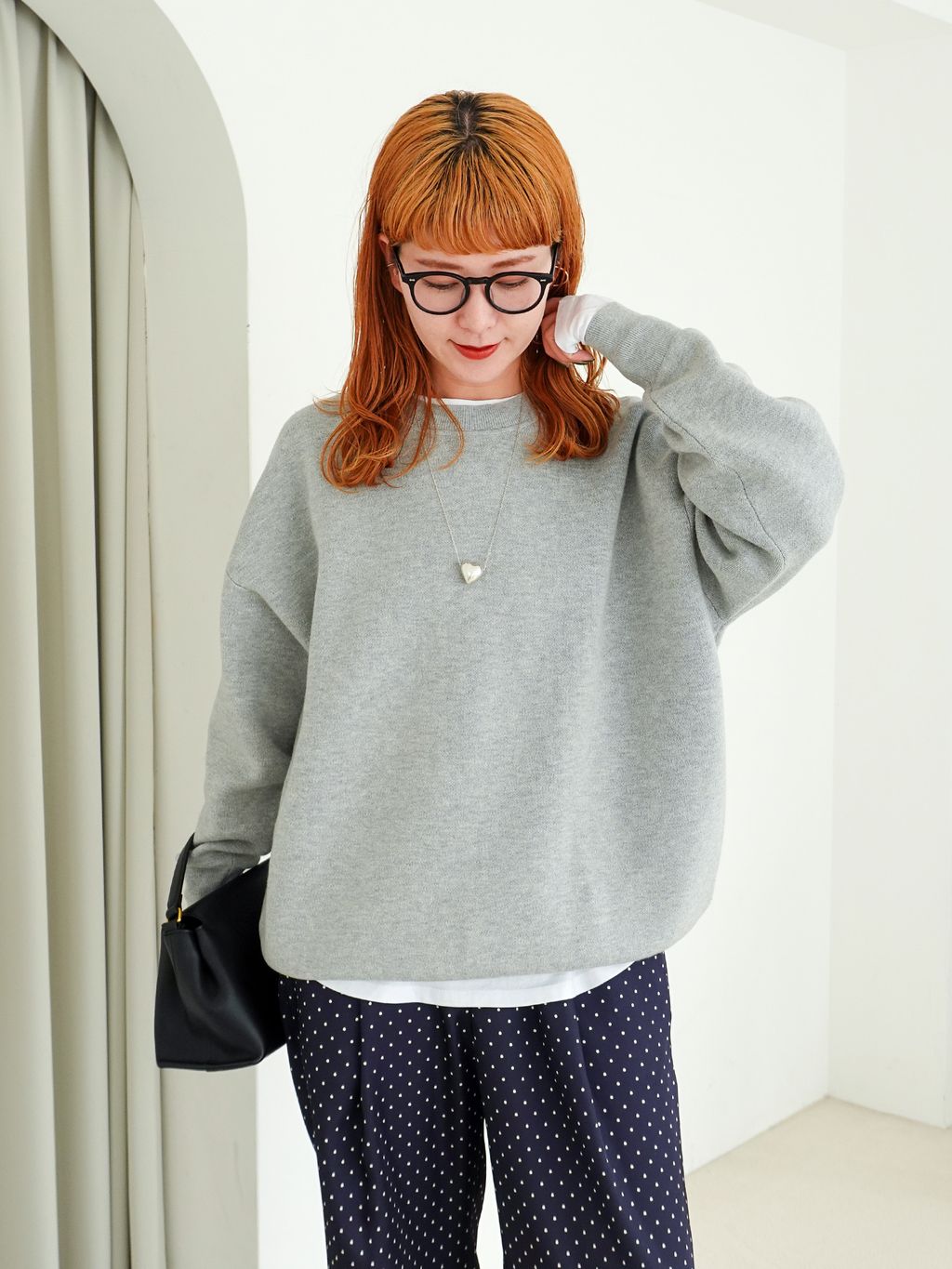 一部店舗+WEB限定予約》2枚SET ルーズニット&カットのコーディネート