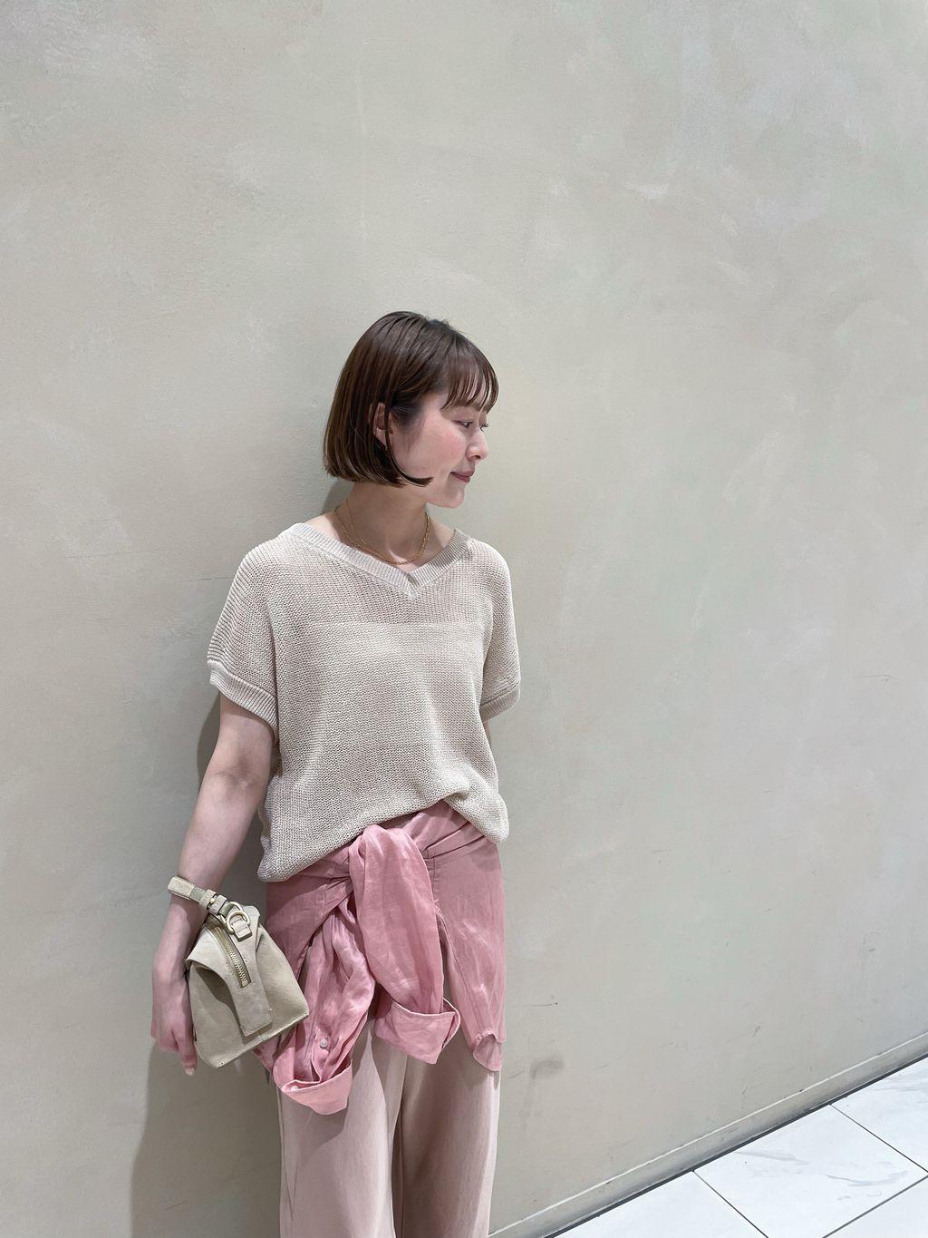 2WAY カタアゼ KNIT ベストのコーディネートスナップ（natsune