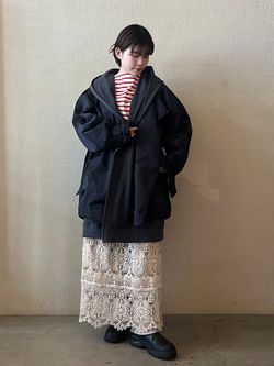 ナイロンハーフコートのコーディネートスナップ（A.D）｜journal