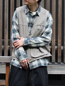ANCELLM / アンセルム C/R DUCK UTILITY VESTのコーディネートスナップ