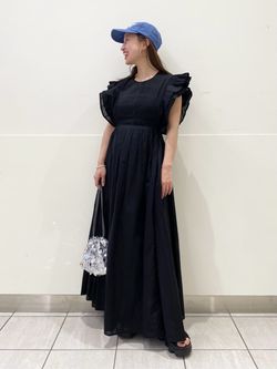 追加》ピンタックフリルワンピースのコーディネートスナップ（sakura 