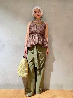 IENA LA BOUCLE C/Pポプリンチェックキャミソールのコーディネート