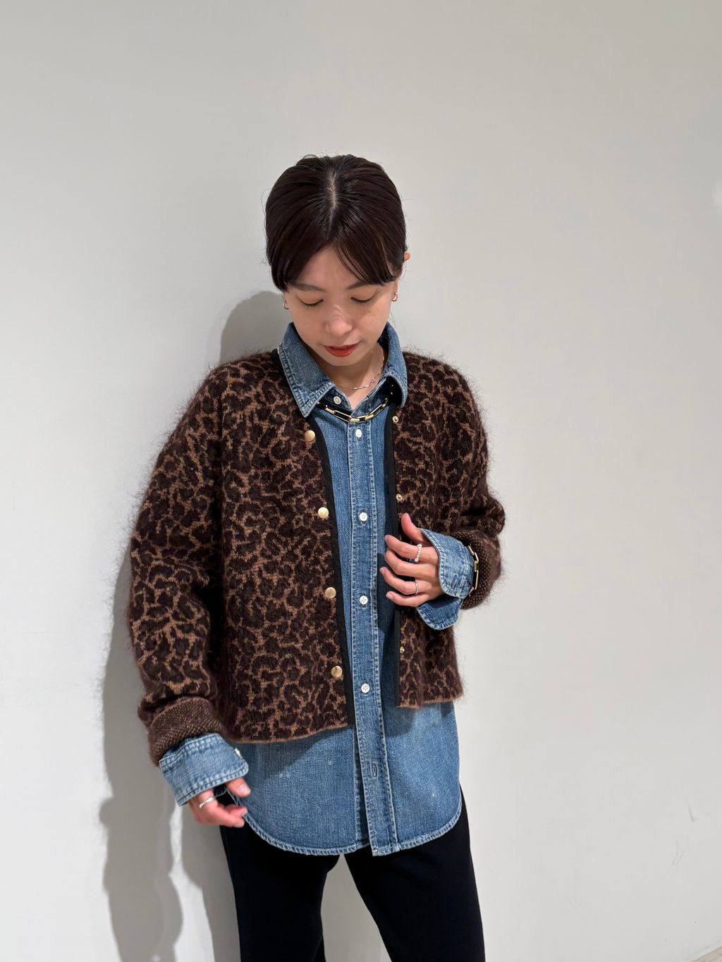 予約》ジャガードニットジャケットカーディガンのコーディネート 