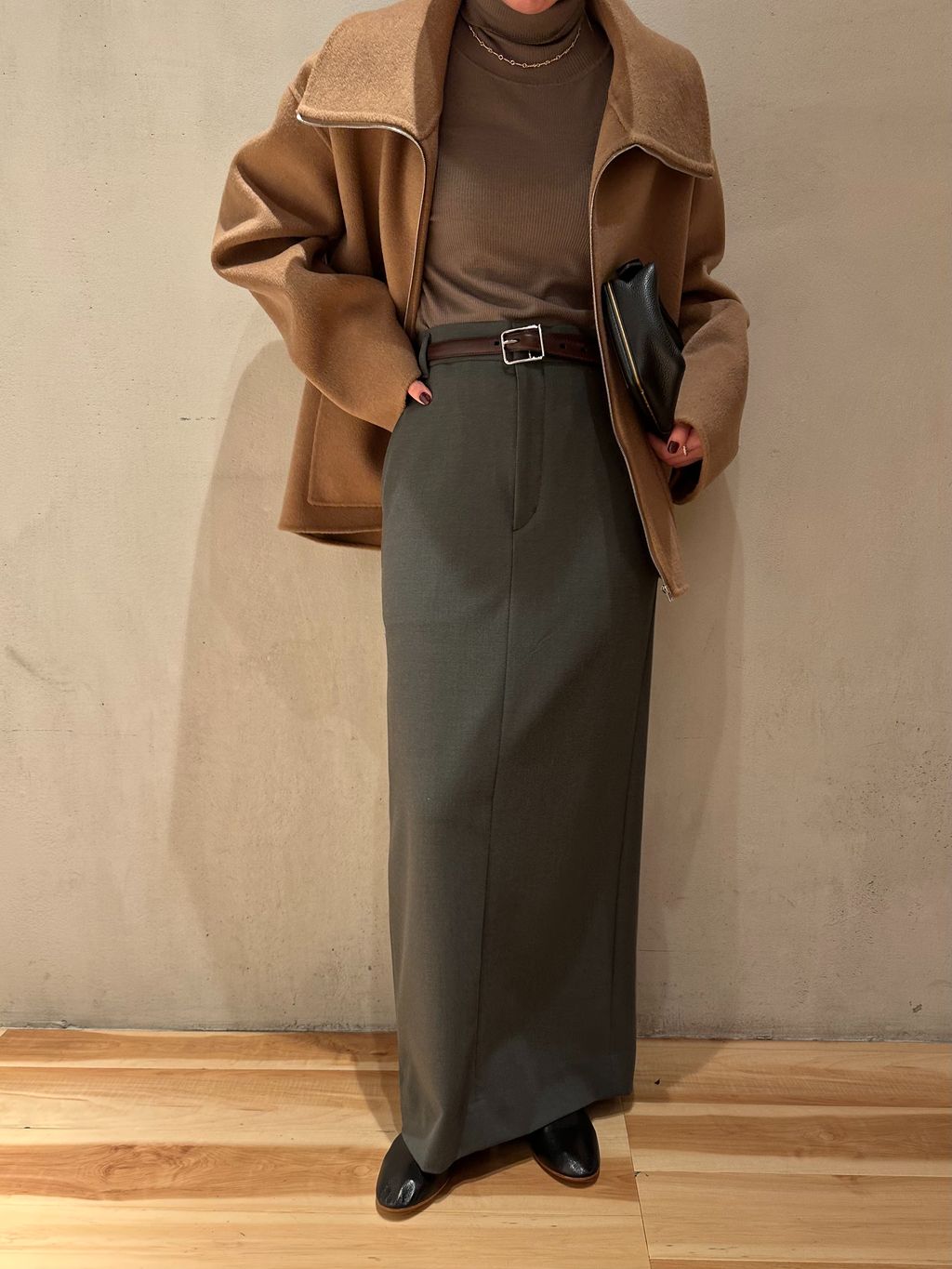 R'IAM スタンドZIPコートのコーディネートスナップ（hina）｜Plage