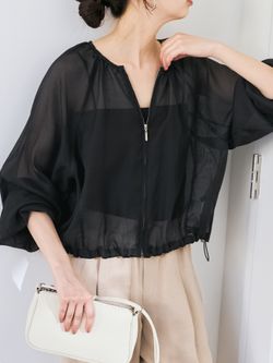 メッシュギャザーブルゾンのコーディネートスナップ（さくまる