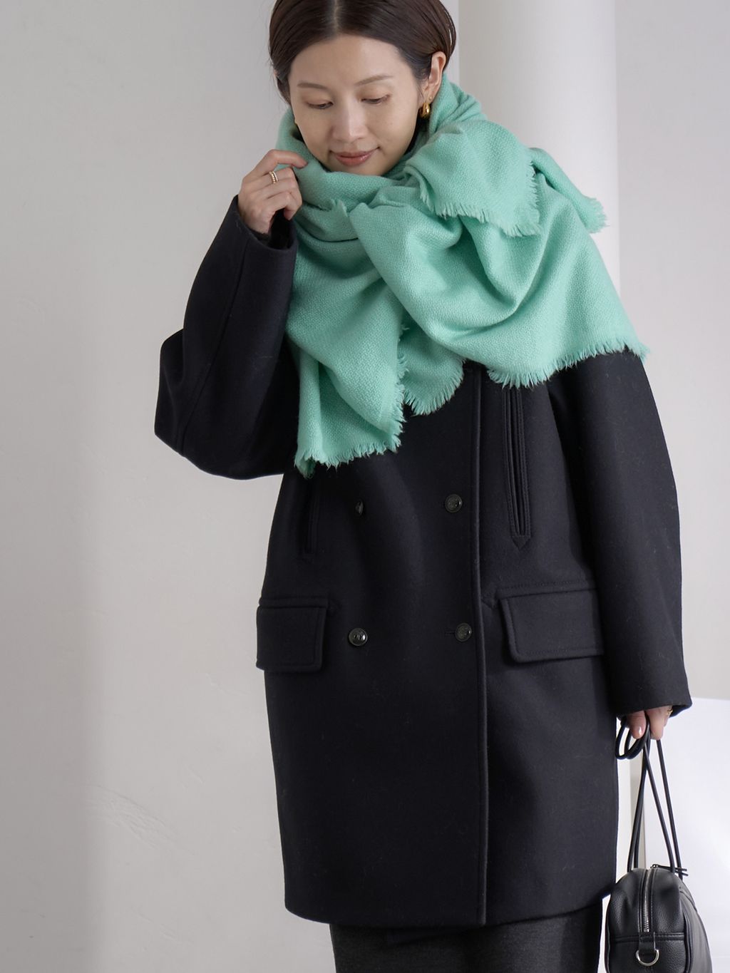 SLOBE IENA HAMILTON ダブルフェイス ウールショートコート SLOBE IENA