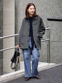 ≪追加≫ハミルトンバルカラーミドルコート 4（グレー）（ステンカラー