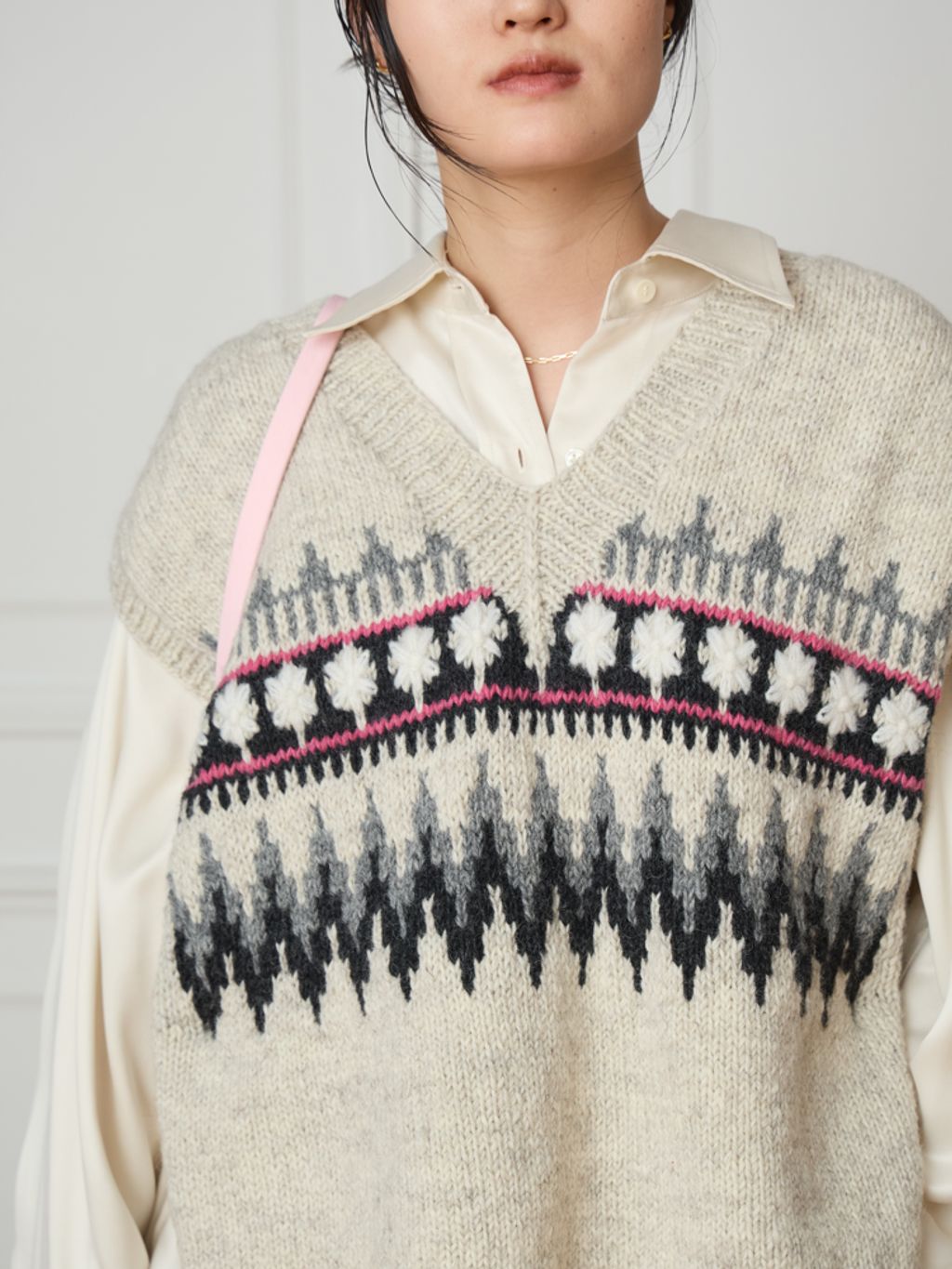IENA LA BOUCLE ノルディックハンドニットベストのコーディネート