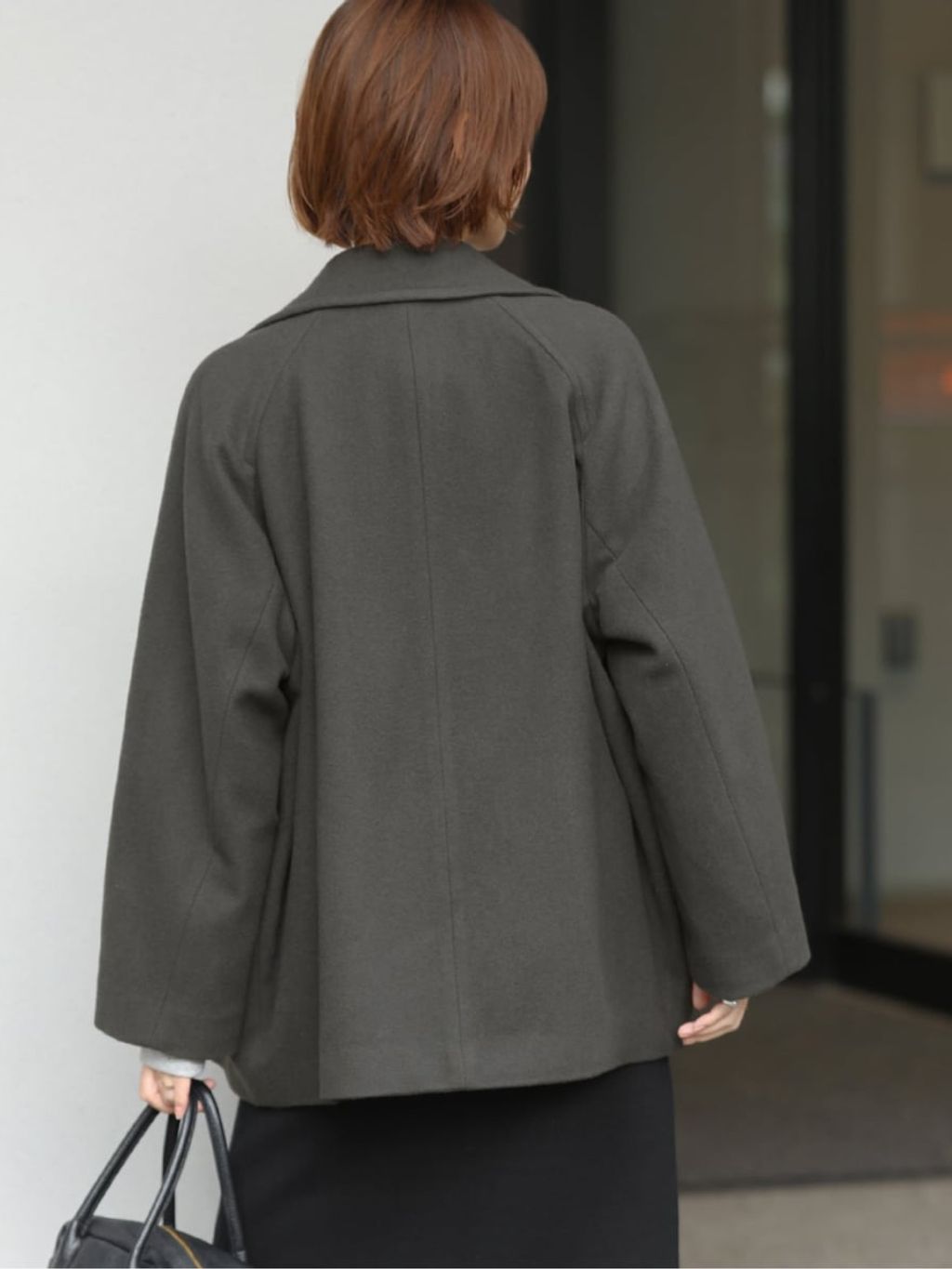 WEB限定》尾州ウールショートPコートのコーディネートスナップ（misato