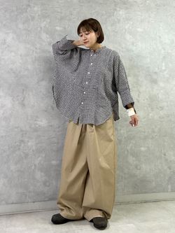 予約》60リネンドルマンシャツのコーディネートスナップ（M.F